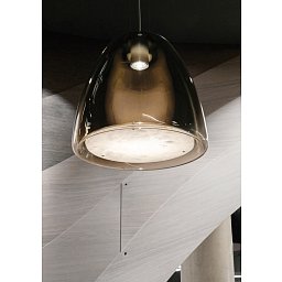 Obrázek pro produkt *WOW ALABASTRO Závěsné sv. pr. 500 x H 445 Broušená nerez Zlatý pokov, pravý alabastr