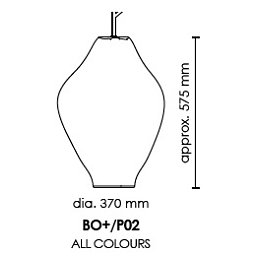 Obrázek pro produkt *Bioom + Závěsné sv. Dia 370 x H 575 Broušená lakovaná mosaz Ručně tvarované texturované české sklo